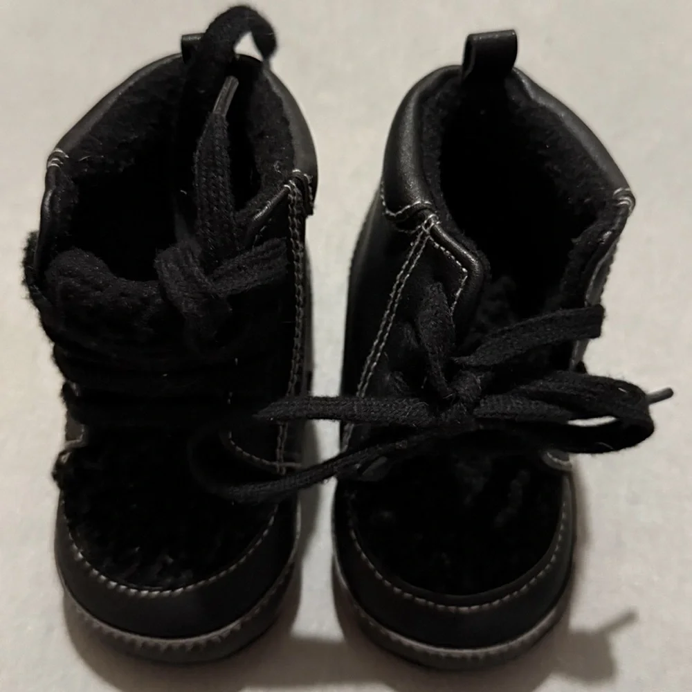 Baby Shoe Bundle 2p 9-12 Months - Blue Loafers & Black Boots